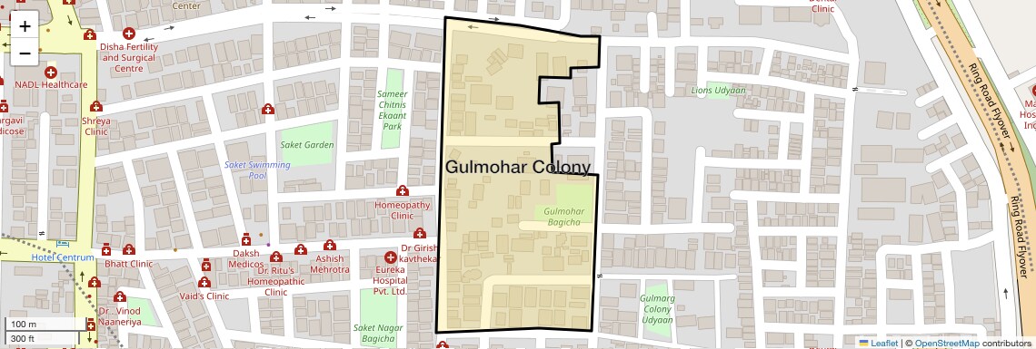 Gulmohar Colony Map