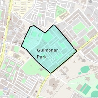 Gulmohar Park Map
