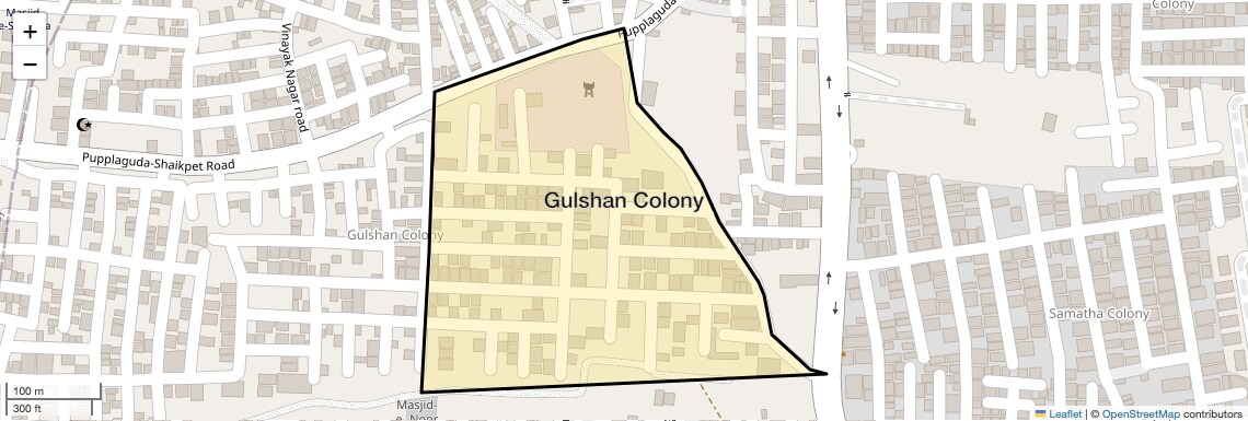Location Map of Gulshan Colony, Hyderabad