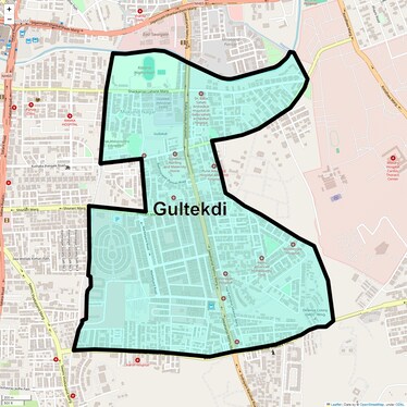 Location Map of Gultekdi, Pune