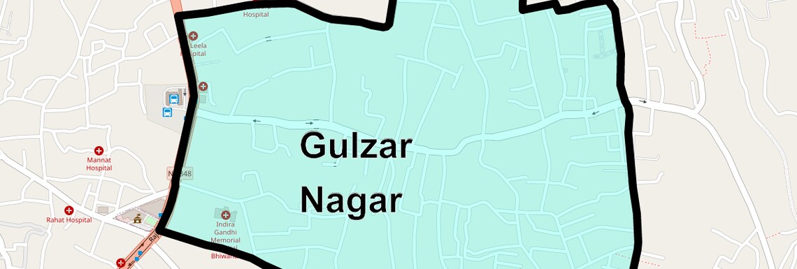 Location Map of Gulzar Nagar, Thane