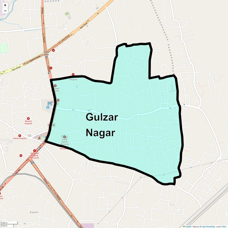 Location Map of Gulzar Nagar