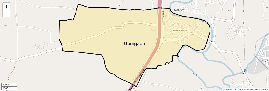 Location Map of Gumgaon, Nagpur