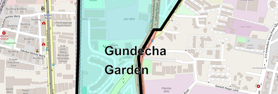 Location Map of Gundecha Garden, Mumbai