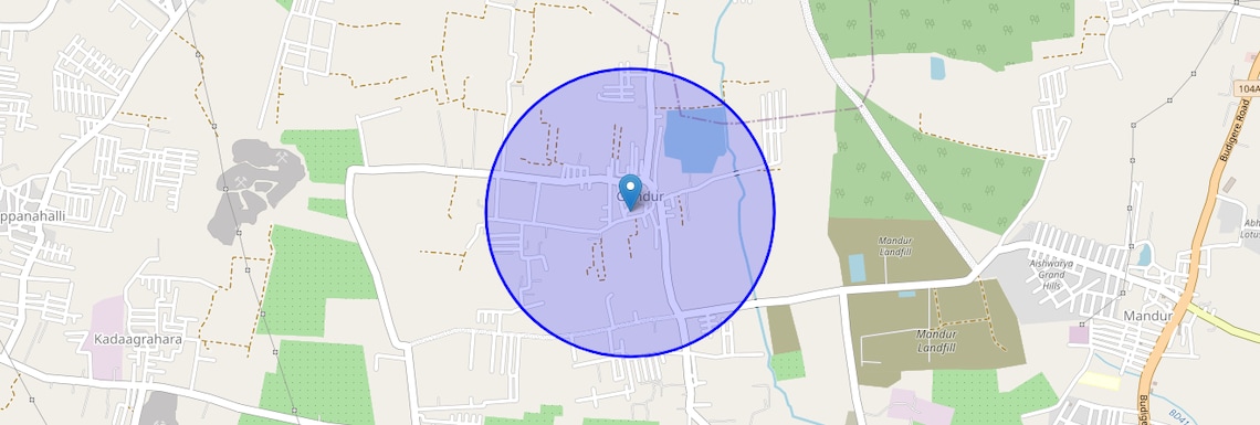 Location Map of Gundur, Bangalore
