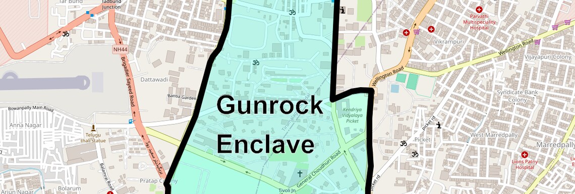 Location Map of Gunrock Enclave, Hyderabad
