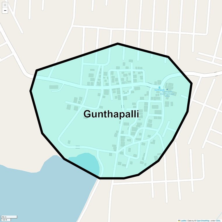 Location Map of Gunthapalli
