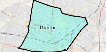 Location Map of Guntur, Vijayawada