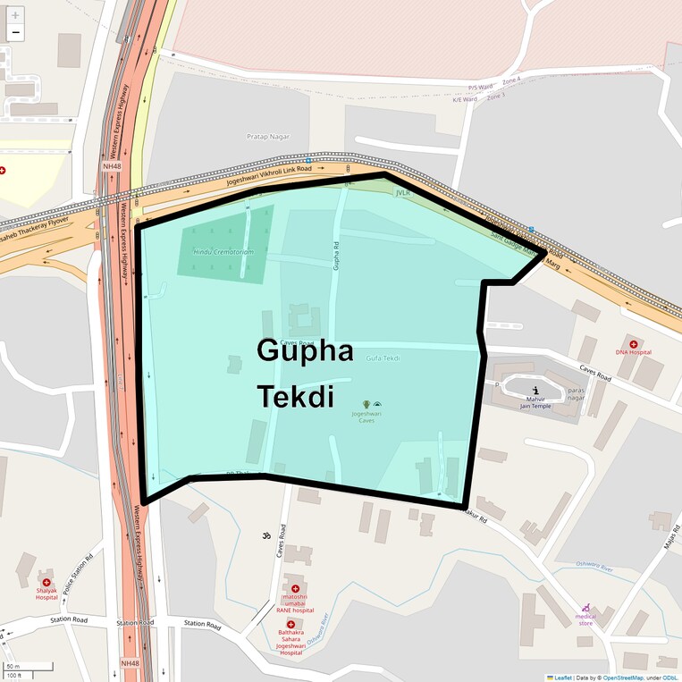 Location Map of Gupha Tekdi