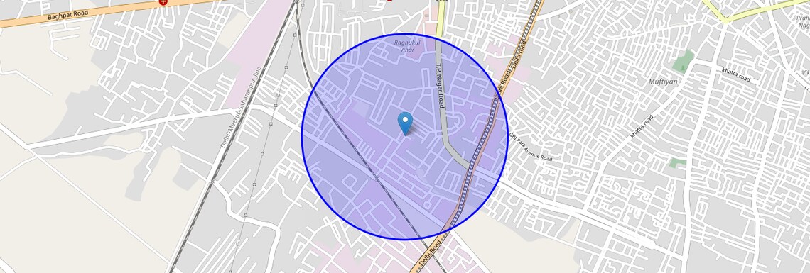 Location Map of Gupta Colony, Meerut