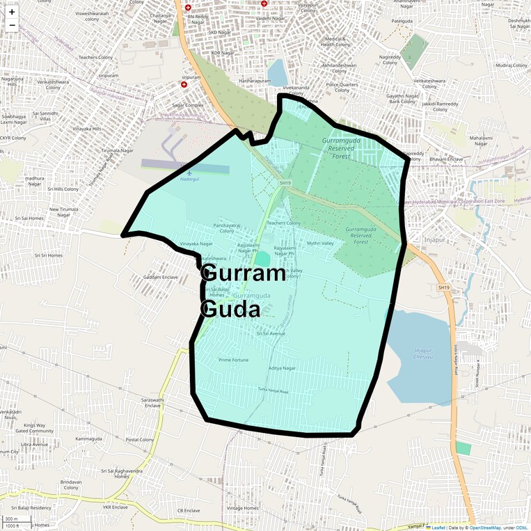 Location Map of Gurram Guda