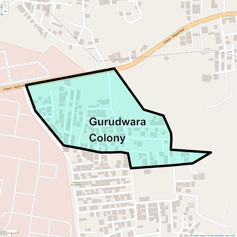 Location Map of Gurudwara Colony