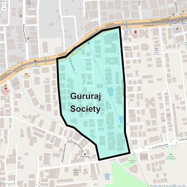 Location Map of Gururaj Society