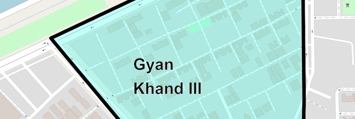 Location Map of Gyan Khand Iii, Ghaziabad