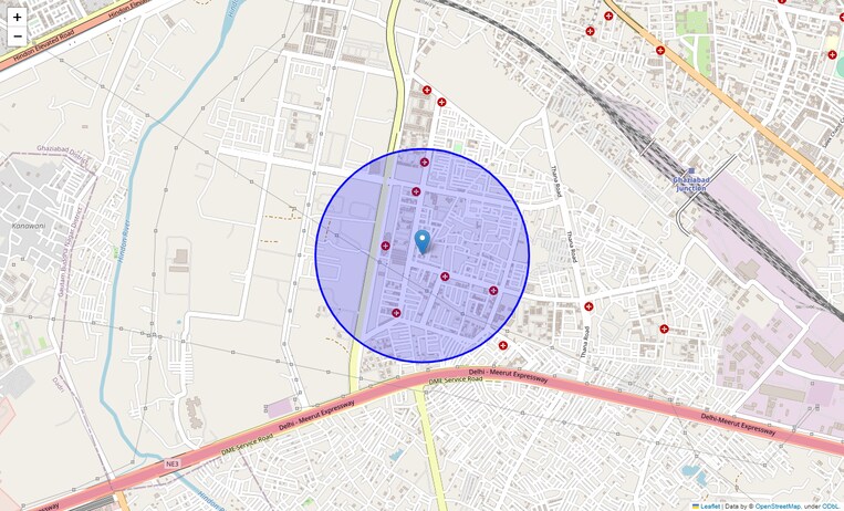 Location Map of H Block Pratap Vihar