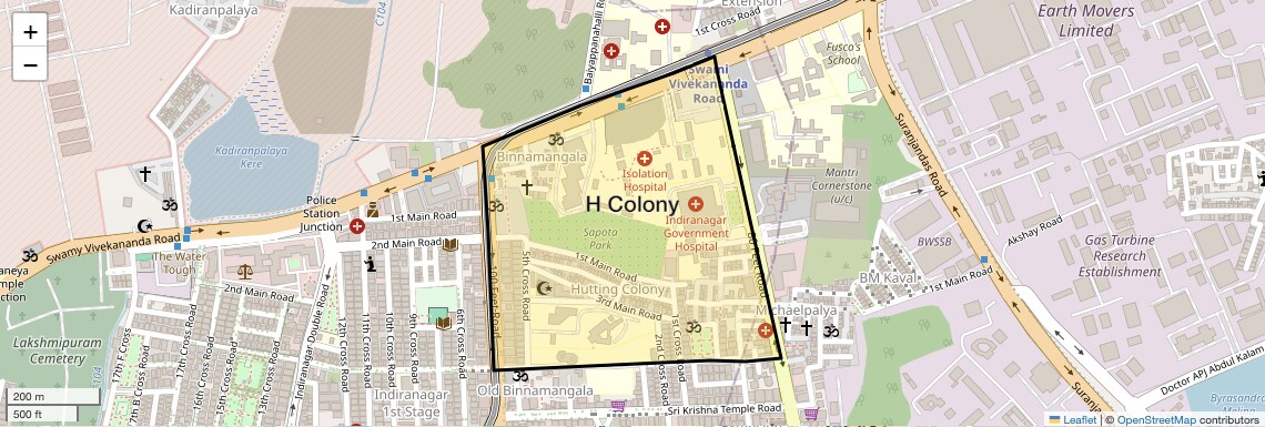 H Colony,Bangalore