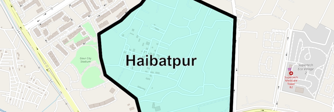 Location Map of Haibatpur, Greater Noida