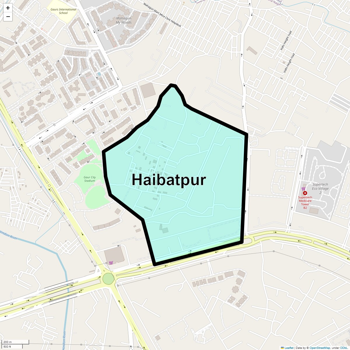 Haibatpur Map