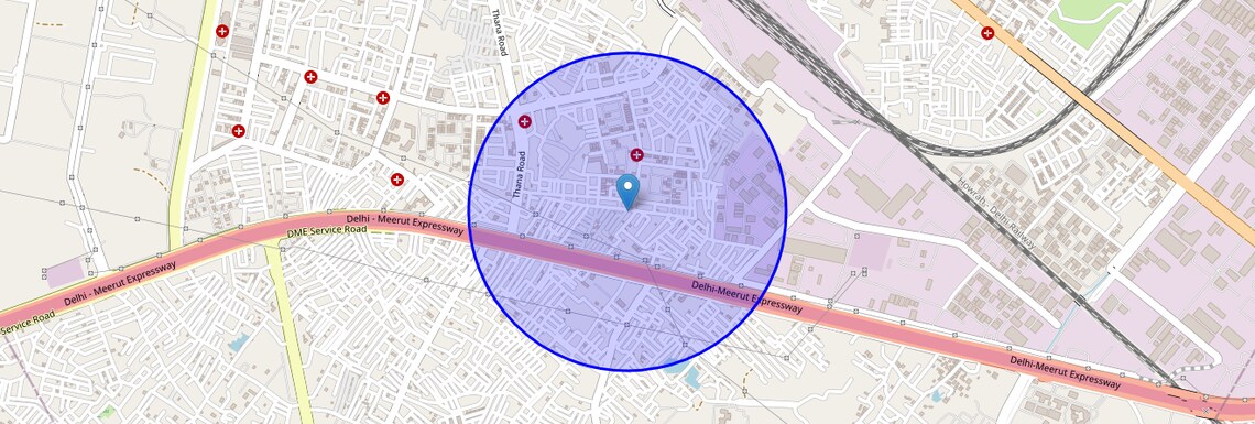 Location Map of Haidarpur, Meerut