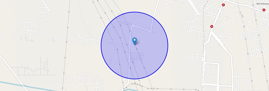 Location Map of Hajiwala, Jaipur