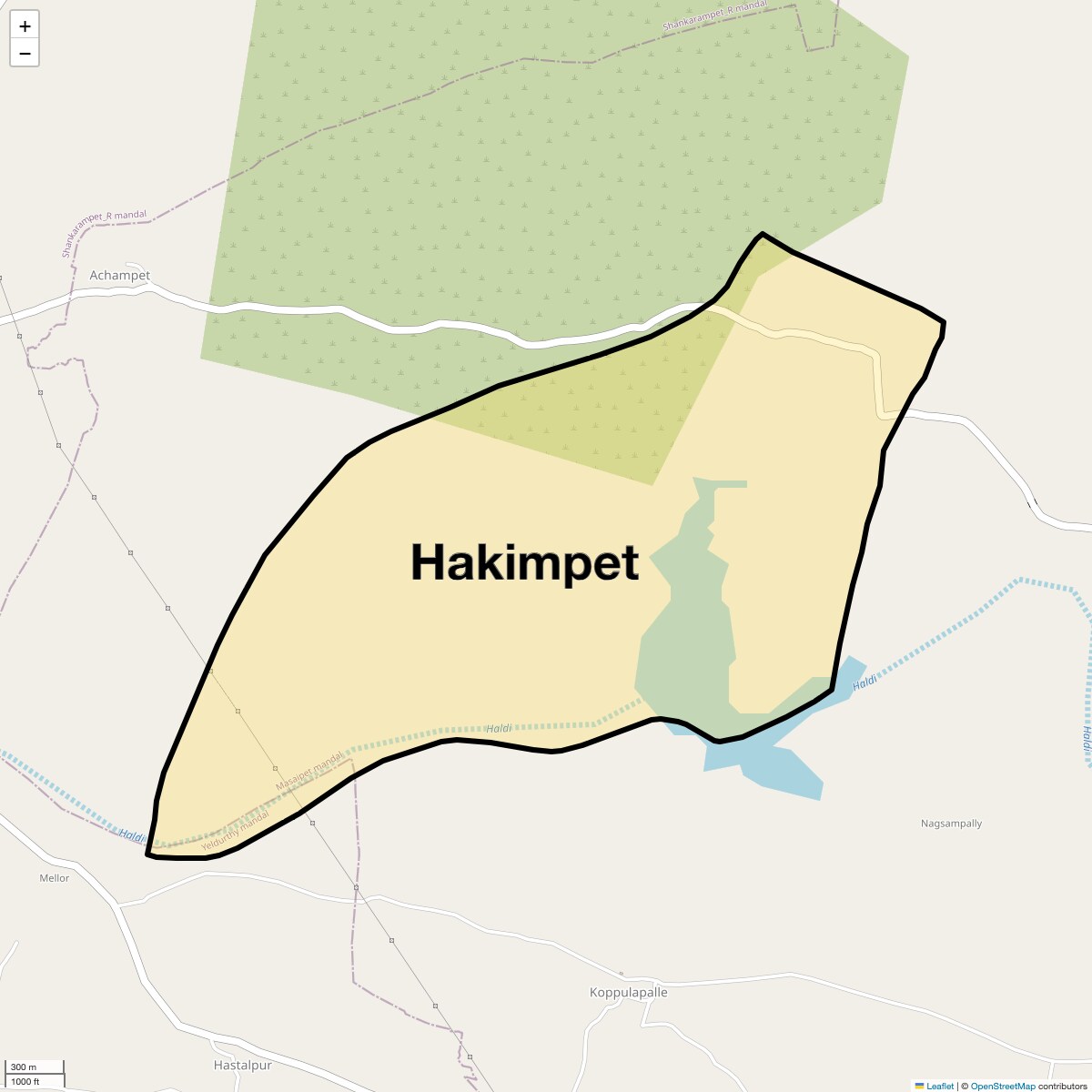 Location Map of Hakimpet, Hyderabad