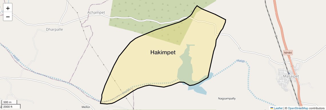 Location Map of Hakimpet, Hyderabad