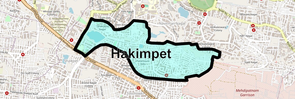 Location Map of Hakimpet, Hyderabad