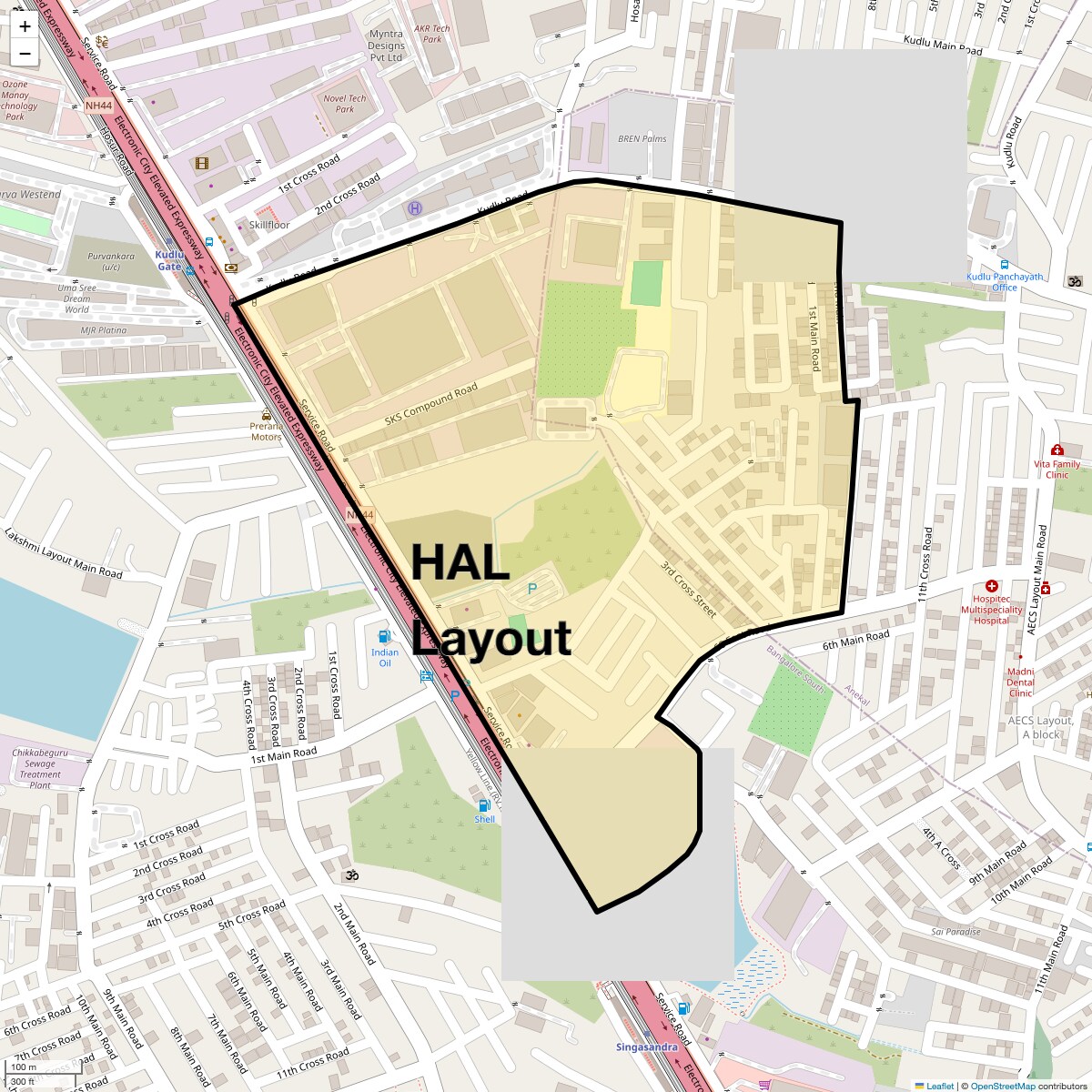 HAL Layout Map