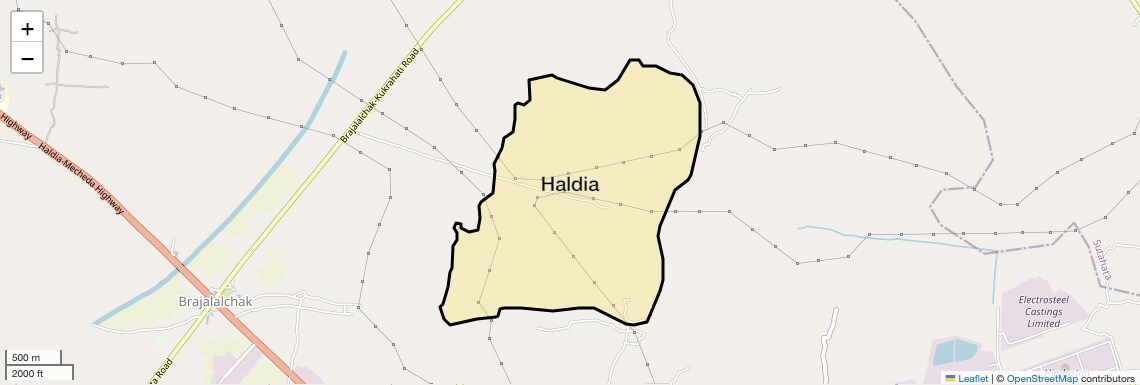 Location Map of Haldia, Kolkata