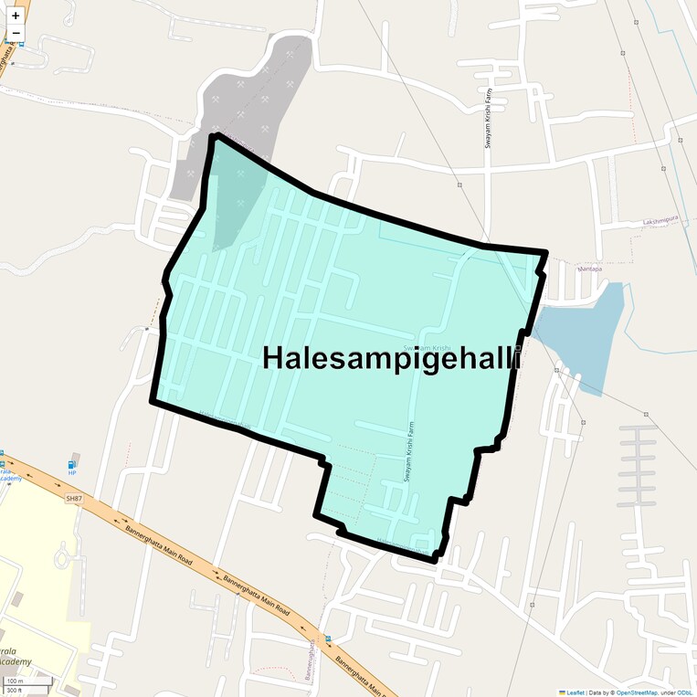 Location Map of Halesampigehalli