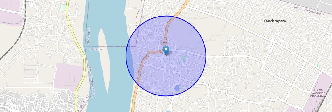 Location Map of Halisahar, Kolkata