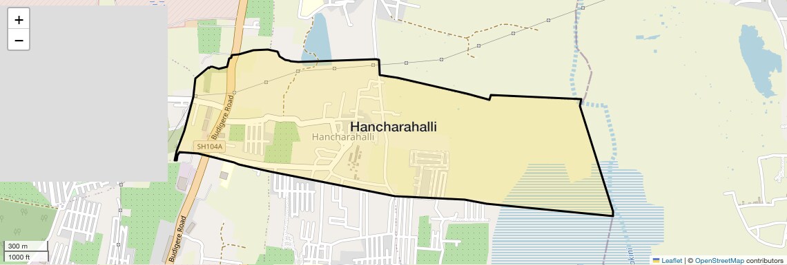 Location Map of Hancharahalli, Bangalore