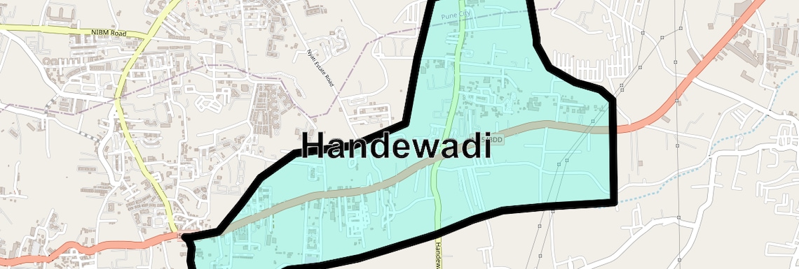 Location Map of Handewadi, Pune