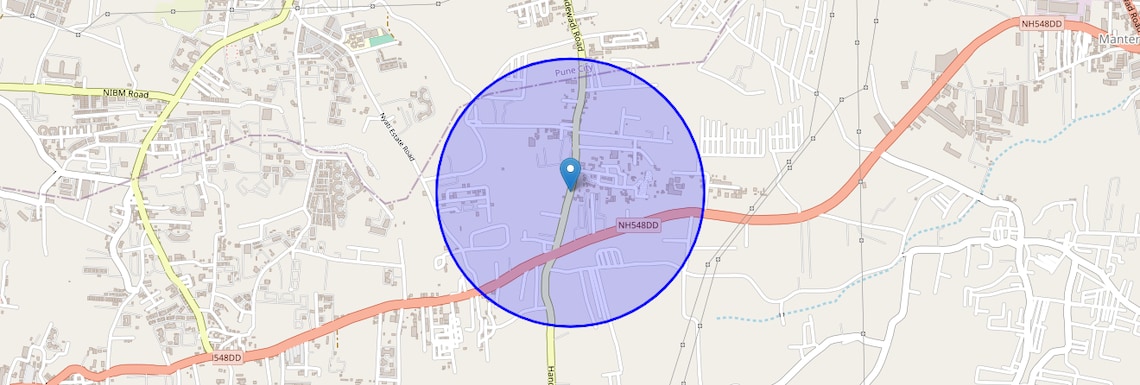 Location Map of Handewadi Road, Pune