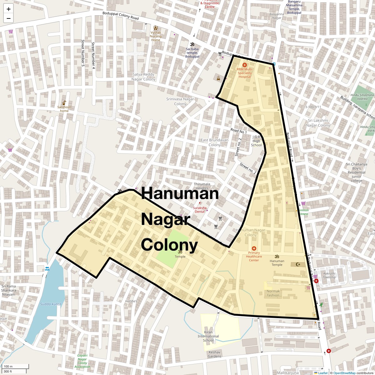 Check Time Travel of Hanuman Nagar Colony, Hyderabad