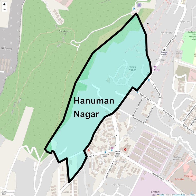 Location Map of Hanuman Nagar