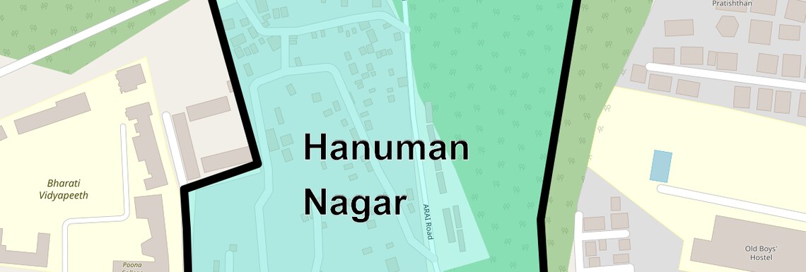 Location Map of Hanuman Nagar, Pune