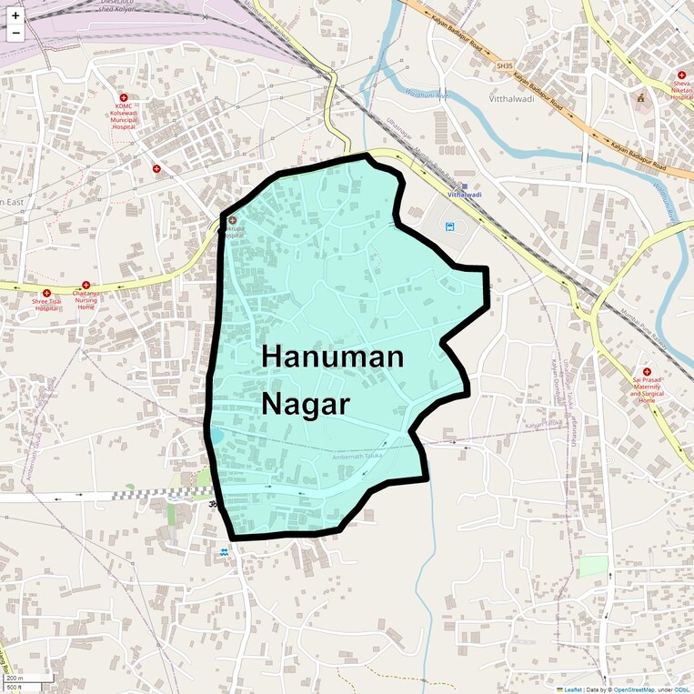 Location Map of Hanuman Nagar