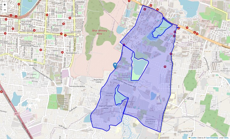 Location Map of Haralur Road