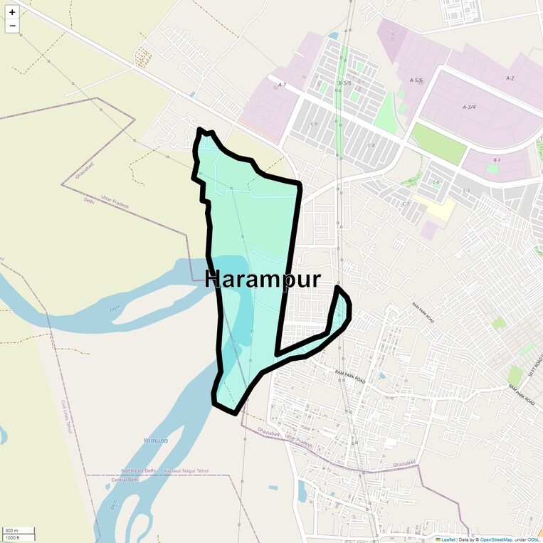 Location Map of Harampur