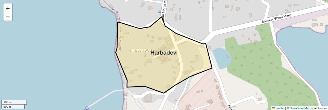 Location Map of Harbadevi, Mumbai