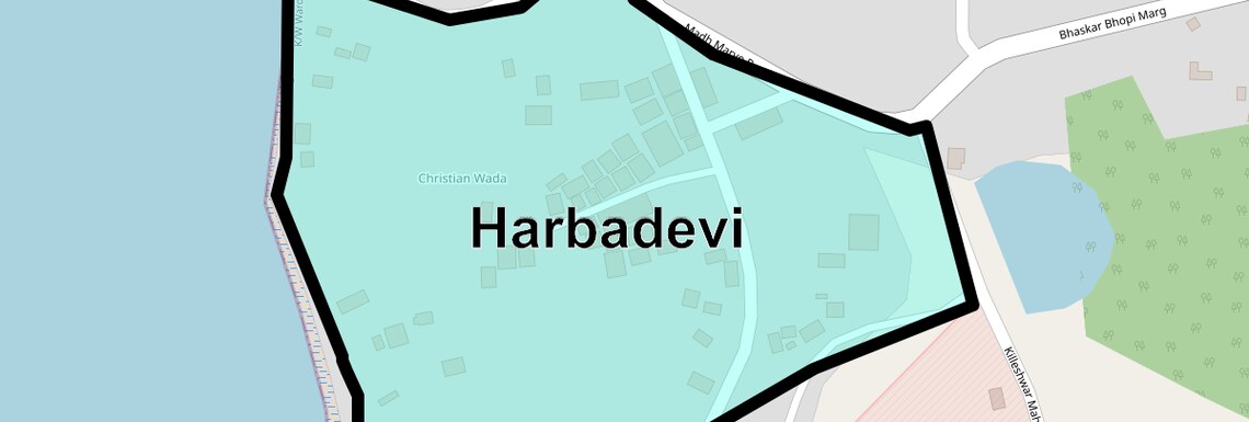 Location Map of Harbadevi, Mumbai