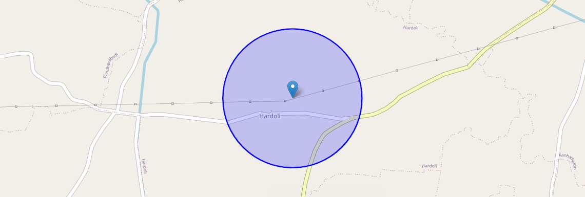 Location Map of Hardoli, Nagpur