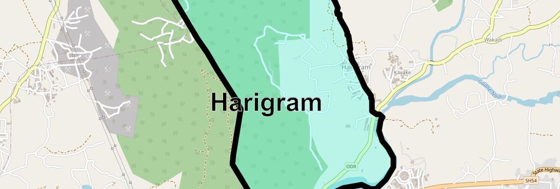 Location Map of Harigram, Navi Mumbai