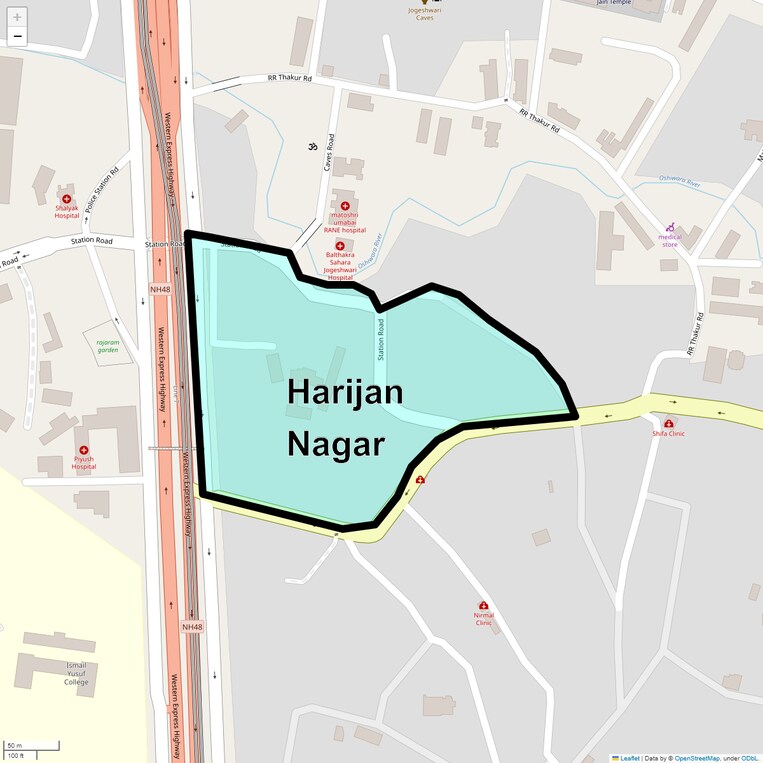 Location Map of Harijan Nagar