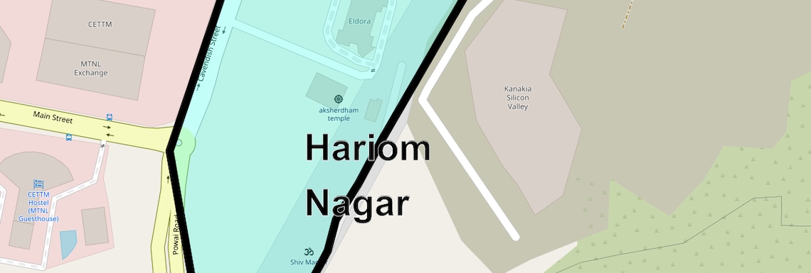 Location Map of Hariom Nagar, Mumbai