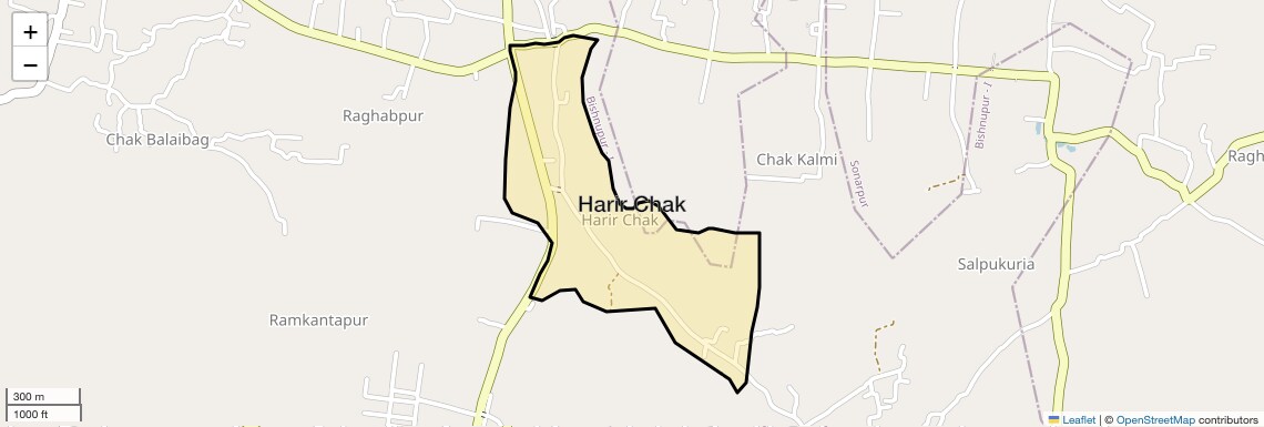 Location Map of Harir Chak, Kolkata