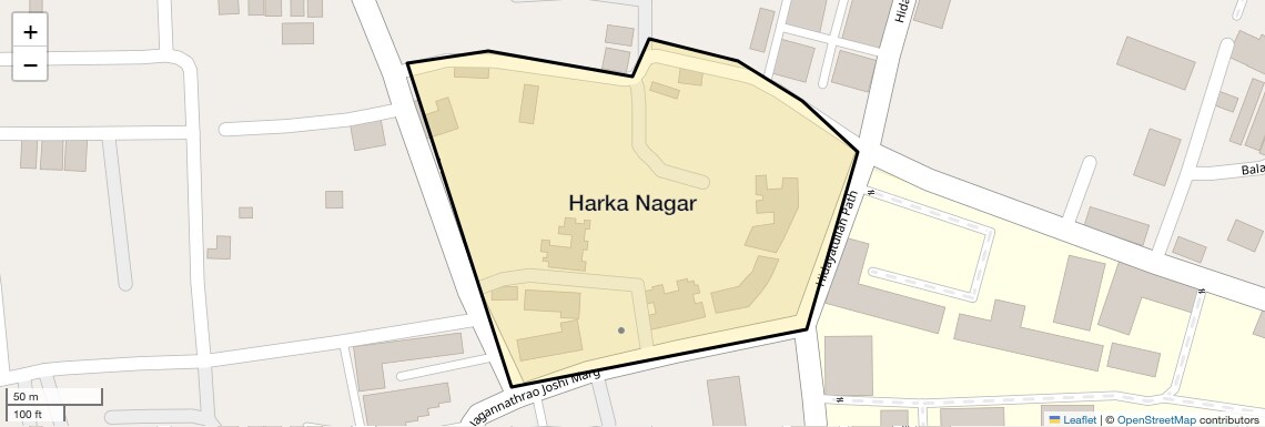 Location Map of Harka Nagar, Pune