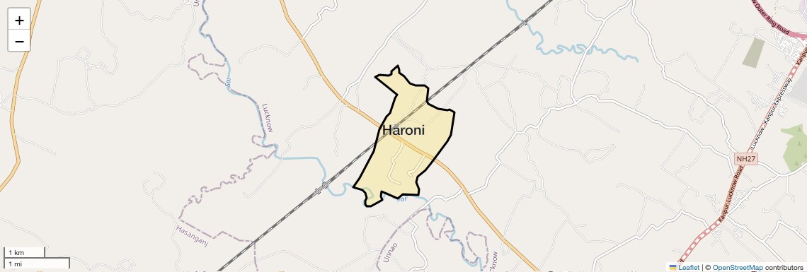 Location Map of Haroni, Lucknow