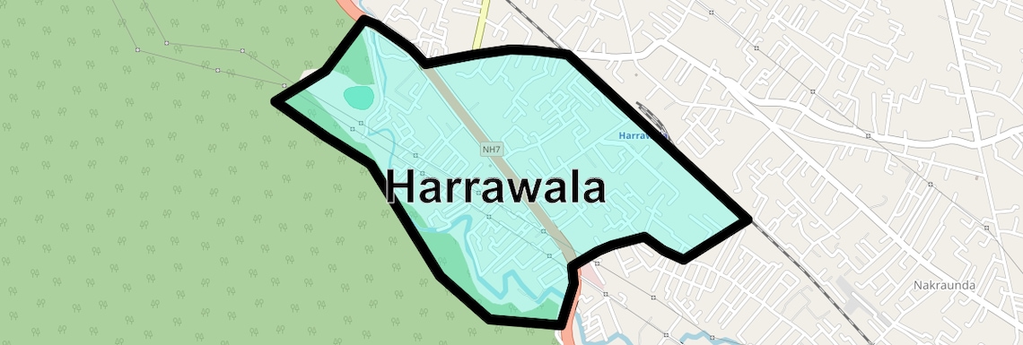 Location Map of Harrawala, Dehradun